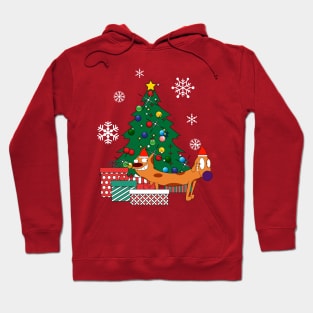 Catdog Around The Christmas Tree Hoodie